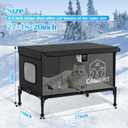 Heated Cat House with Camera, Outdoor Cats in Winter, Waterproof Fully Insulated, Outside Feral Cat Shelter Weatherproof for Stray Barn Cat (Black, Large)