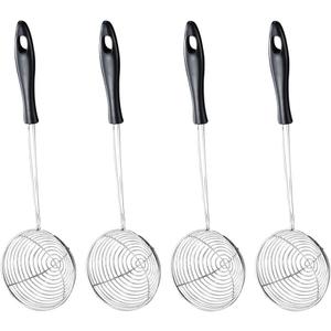Hemoton Stainless Steel Hot Pot Spoon 11.4 Inch Fine Mesh Spider Strainer with Handle for Cooking Noodles Dumplings Frying Kitchen Colander