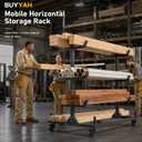 Mobile Conduit Lumber Rack, Pipe Storage Rack with 6 Casters