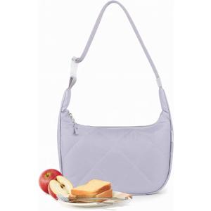 Lunch Bag Lunch Tote for Women, Insulated Lunch Box with Adjustable Strap, Leakproof Cooler Bag High Capacity Food Lunch Container for Work, Office, Picnic, Light Purple