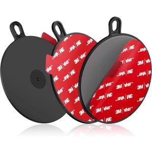 Dashboard Pad Mounting Disk for Suction Cup, 95mm (3.74") 3M Heat Resistant Adhesive Disc for Dash Camera Windshield Holder, GPS, Tablet, Car Phone Bracket Base with Sticky Adhesion Replacement 3 Pack