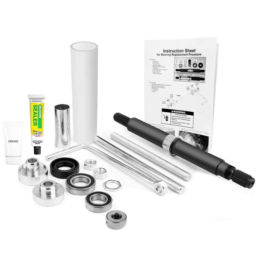 OCTOPUS W10447783 & 2118925 PS3503261 Washer Tub Repair Kit Shaft & Bearings Tool Kit Compatible with Whirlpool & Kenmore Washers & Instructional Manual W10447783 2118925 PS3503261  18pc Kit