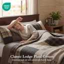 Woolrich Reversible Cotton Quilt Set - Cottage Styling Reversed to Solid Color, All Season Patchwork Lightweight Coverlet, Matching Shams, Winter Hills, Oversized Twin/Twin XL, Tan 2 Piece