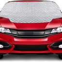 Gintenco Car Windshield Snow Cover, Frost Ice Windscreen Covers with Magnetic Edges, 4 Layers Thickness Snow Protector Covers with Side Mirrors Cover Easy to Use for Car SUV CRV Trucks (Small)