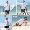 Kanu Surf Mens Mercury UPF 50+ Short Sleeve Sun Protective Rashguard Swim Shirt (Medium, Hyper White)