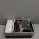 SUNLY Large Dish Drying Rack, Expandable Dish Racks for Kitchen Counter, Space Saving 304 Stainless Steel Drying Rack Kitchen, Extra Large Drainer with Multifunctional Flip Up Pegs, Black