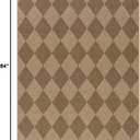 Lahome Checkered Easy Jute Indoor Outdoor Rug, 5x7 Area Rugs for Living Room Nature Large Dining Room Carpet, Washable Non Slip Indoor Outdoor Carpet for Home Office Bedroom Backyard Patio