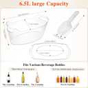 2 PCS Ice Buckets for Parties, 6.5L Large Ice Bucket, 1.7 Gallon Champagne Bucket with 2 Scoops, Beverage Tub Mimosa Bar Supplies for Champagne, Beer, Cocktail