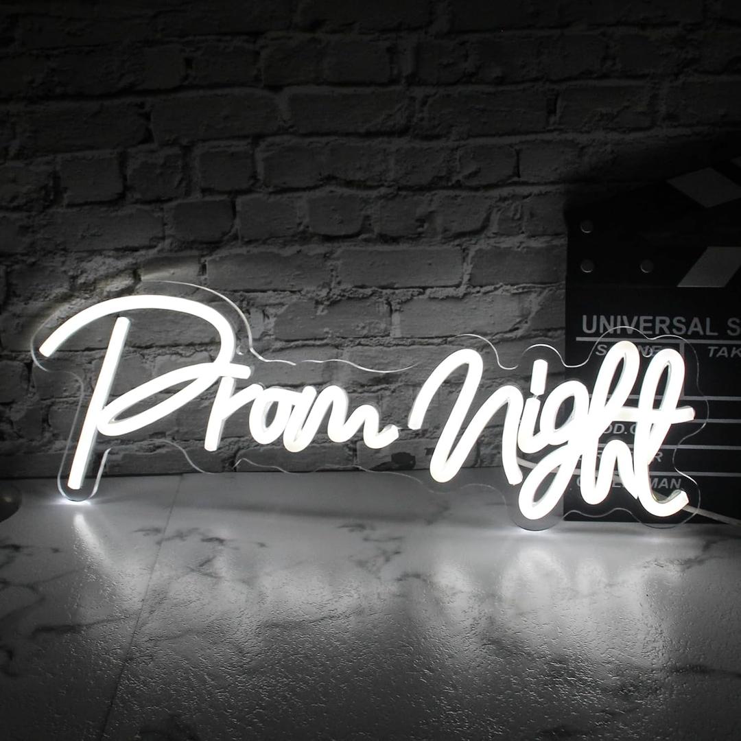 Prom Night Neon Sign Led Prom Party Neon Light Prom Decorations For Party Prom 2026 Decorations Prom Night Backdrop Sign Class Of 2026 Congrats Grad Party Decor Supplies