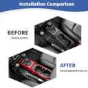 RT-TCZ for Jeep JL Gear Shift Cup Holder Panel Trim Cover for Jeep Wrangler JL JLU 2018 up for Gladiator JT 2020 up Red Interior Accessories