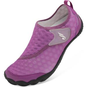 JIASUQI Water Shoes for Women Men's Barefoot Swim Beach Shoes Quick Dry Water Sandals for Adults (11.5 Women/10 Men, Purple)