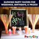 Party City 100 Glow Sticks Bulk Party Pack 8 Neon Glow in the Dark Party Supplies, Glowsticks with Connectors Bracelets & Necklaces, Light Up Favors for Kids, Adults, Birthdays, Parties, Decorations
