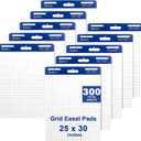 Comix Grid Sticky Easel Pad, 25 x 30 In Flip Chart, 30 Sheets/Pad, 10 Pads
