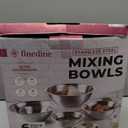 FineDine Stainless Steel Mixing Bowls Set, Dishwasher Safe, 6 Piece Metal Mixing Bowls For Kitchen, Nesting, Large, Small, Big Food Prep, Cooking, Baking