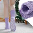 LINEMIN Non-Slip Fuzzy Socks for Women - Cozy Hospital Soft Fluffy Socks With Grips - Winter Warm Slipper