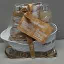 Gift Baskets for Women, Body & Earth Gift Set with Jasmine & Honey Scent Includes Bubble Bath, Hand Cream, Holiday Gift Baskets, Bath and Body Gift Sets for Women, Happy New Year Gifts