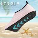 ANLUKE Water Shoes Barefoot Aqua Yoga Socks Quick-Dry Beach Swim Surf Shoes for Women Men (10-11 Women/9-10 Men, Pink)