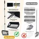 Chicken Poop Scooper for Sand, Coop Scoop 3 in 1 Rake Function with Fine Sieve Hole, Adjustable Stainless Handle 37" to 67", Scooper Chicken Poop Scooper for Sand