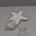 Christmas Tree Topper 20 LED Lights Star Two ModesSolid and Blinking Christmas Decoration Christmas Tree Ornaments for 3-10 Feet Christmas Tree (Standard White Snowflake)