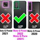 Compatible with Motorola Moto G Power 2022/MotoG Play 2023/G Pure 2021 Wallet Case for Wrist Strap Lanyard Leather Flip Zipper Purse Phone Cover for XT2165DL XT2163DL XT2165-5 XT2271-5 Brown