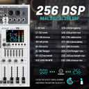 BOMGE 12 Channel Mixer Audio Console,Professional Music DJ Mixing Board with 256DSP Bluetooth MP3 Player 48V 7-Stage Equalizer Supply USB Recording for Studio Karaoke Live Performance (12 Channel)