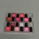 12 PCS Pink Nail Polish Set With 10 Colour Combo, 2 PCS Base and Top Coat, Fast Drying Long Lasting Nail Polish for Holiday Gift Giving