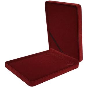 Jewelry Set Velvet Box Necklace Earring Ring Necklace Bracelet Gift Display Case Wedding Jewelry Storage Holder (Wine Red For Chunky Collar Necklace)