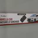 EcoNour Umbrella Windshield Sun Shade for Car | Foldable Umbrella Sun Shield | UV & Heat Protection for Front Window Shade with Storage Pouch | Fits Coupe, Sedan & Hatchbacks | Small 52"x31"