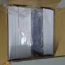 bUCLA 100PCS White and Silver Square Plastic Plates - 6inch Disposable Dessert Plates - Suitable for Weddings, Parties, Christmas