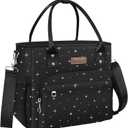 MIYCOO Lunch Bag Lunch Box Women - Leakproof Insulated Lunch Cooler Bag for Women - Large Lunch Tote Bags Adults, Black Starry Sky