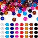 Craftdady 88Pcs Large Hole Glass European Spacer Beads 15x10mm Mixed Color Rondelle Slide Charm Beads for Snake Chain Bracelet Jewelry Making Hole: 5mm