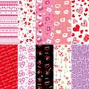 6 x Fancy Land 10 Sheets Valentine Wrapping Paper Sheets Wedding Valentines Day Gift Wrap Folded Large Sheets 20 X 28 Gift Decoration