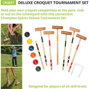 Champion Sports CRQSET Tournament Series Croquet Set