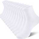 eallco Mens Ankle Socks Cotton Quarter Thin Ankle High Mini Crew Socks for Men 6 Pairs