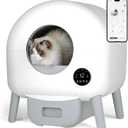 Self Cleaning Litter Box - Automatic Cat Litter Box self Cleaning, with 1 Roll Trash Bags and Mat, Small-White