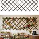 1Pack 47.2Inch Wooden Lattice Wall-Expandable Plant Garden Trellis for Climbing Plants Outdoor, 2 x 10 ft