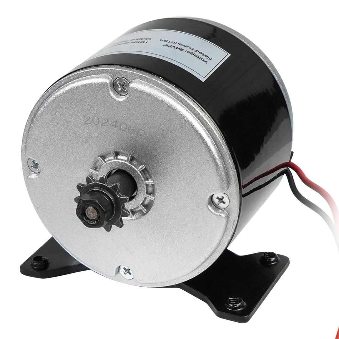 24V Electric Scooter Brushed Motor 350W Compatible with E Scooter Drive Speed Control Razor E300 E300S E325 MX350 MX400 Wind Turbine Go Karts E Bike Chain Drive Permanent Magnet Electric Motor