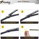 Raidbee 28"+28" Windshield Wiper Blades Replacement for Ford Escape 2013-2019/Focus 2012-2018/Edge 2015-2022  Genuine OEM Quality (Set of 2) Pinch Tab