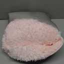 Ophanie Pink Round Rug for Bedroom Girls, Kids Fluffy Kawaii Fuzzy Shag Circle Circular Area Rugs, Cute Plush Christmas Small Carpet 4Ft 4 Foot, for Teen Baby Nursery Home Living Room Decor Aesthetic