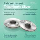 Koala Babycare The Original Silver Nursing Cups - Nipple Shields for Breastfeeding Newborn - Breastfeeding Essentials - Protect and Soothe - Tri-Laminate Silver - Standard Size