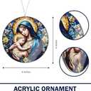 2 x Christian Christmas Ornament 2025, Religious Christmas Ornaments, Virgin Mary and Baby Jesus Ornament, Holy Mother and Child Ornament, Catholic Faith Gift, Blessed Mary Tree Decor (Nelxi-213)