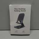 2 Pack Cell Phone Stand for Desk, iPad Stand [Height Adjustable & Upgraded Stable Base] Foldable & Non-Slip Silicone Pad Phone Holder, iPhone Stand for All Smartphones, iPad | Office Desk Accessories