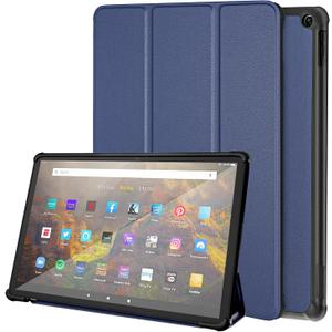 Fire Tablet 10 Case,Kindle Fire 10 Case,Amazon Fire HD 10 Tablet Case(11th Generation 2021 Release),Dinines Folding Stand Case Cover for Amazon Fire HD 10 & 10 Plus Tablet with Auto Wake/Sleep,Indigo