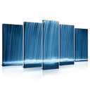Wieco Art Peaceful Waterfall 5 Panels Large Canvas Paintings Wall Art Modern Gallery Wrapped Landscape Forest Giclee Canvas Print Artwork Photo Pictures for Living Room Bedroom Home Decorations L