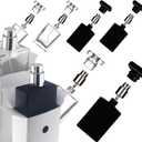 Liquid Perfume Bottles Empty Glass 30ml Portable Square Atomizer Bottle Transparent Refillable for Eau De Toilette - 8 Pack (Clear and Black)
