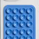 SUCKY Silicone Suction Phone Case Adhesive Mount - Anti-Slip Holder, Hands-Free Fidget Toy, Phone Accessory for iPhone and Android - Blue (Single Sided)