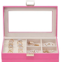 Homde Synthetic Leather Huge Jewelry Box, Pink
