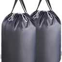 MCleanPin 140L Washable Laundry Bags with Handles,Dirty Clothes Storage for College Dorm or Travel, Laundry Liner Fit Most Laundry Hamper or Basket,2 Pack (Elegant Grey)