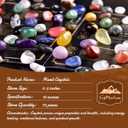 Polished Multicolor Healing Crystal Stone Set, 18 Types - 72 Pcs, 0.5" 10oz Handpicked Tumbled Rocks Stones Gemstones for Healing, Reiki, Meditation, Crafting, Home Decor