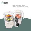 Babymoov Duo Meal Station 6-in-1: Multi-Speed Baby Food Maker, Steamer & Puree Blender, Baby Food Processor that Warms & Defrosts, Bottle Sterilizer (Nutritionist Approved), Mineral Beige